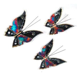 PMA-059       Monarch Butterfly Set of 3 Large 10.75 x 9″, Medium 9″ x 8″, Small 8″ x 7″